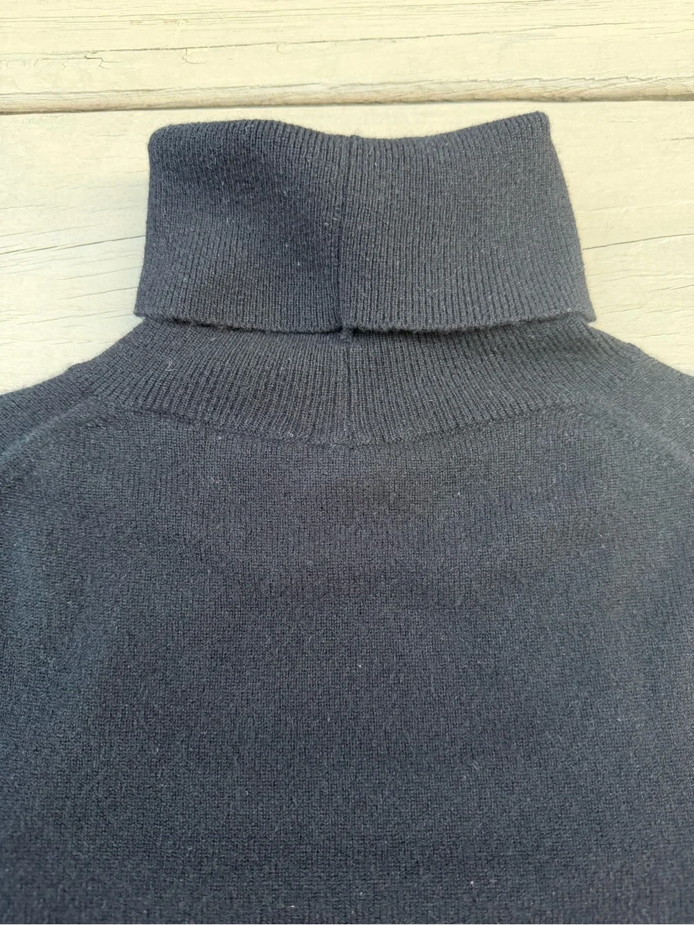 CHANEL Black Turtleneck Long Sleeve Cashmere Sweater size 40